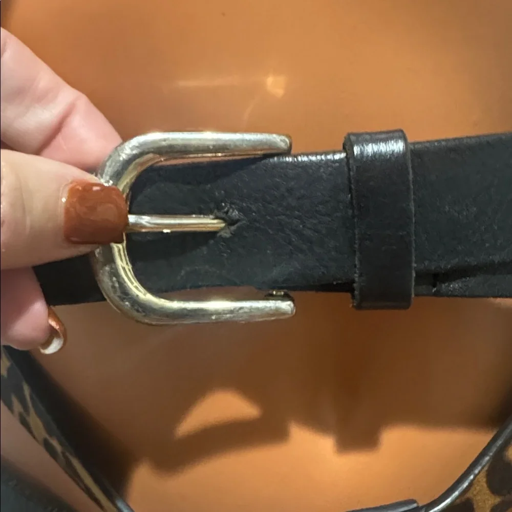 URBAN OUTFITTERS H&M Leather Set of 3 Belts XS/S S M Black and Cheetah GUC